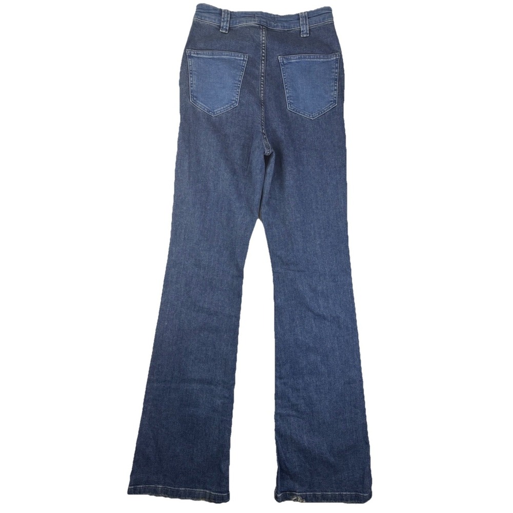 Forever 21 Women's Size 26 Blue Flare Leg Medium Wash Cotton Blend Stretch Jeans